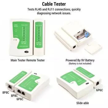 Инструмент для обжима RJ45, тестер кабеля, многофункциональный сетевой кабельный набор, инструменты для домашнего ремонта, обжим RJ11 разноцветный