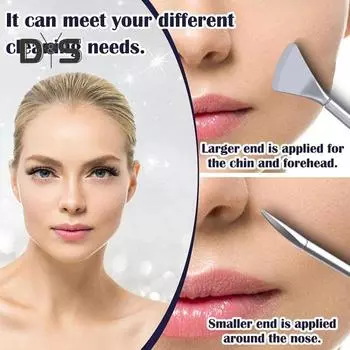 Инструмент для очистки черных точек, нержавеющая сталь, шпатель для очистки пор, скребок для лица для женщин, легкий уход за кожей, экстрактор акне, инструмент для глубокой очистки пор 1pc серебряный