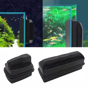 Инструмент для очистки магнита для аквариума от водорослей Плавающий очиститель Щетка-скребок Инструмент для очистки водорослей Плавающий скребок S