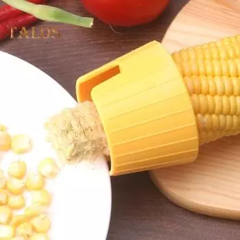 Инструмент для очистки початков кукурузы с лезвиями из нержавеющей стали. Легкое устройство для удаления кукурузных зерен для салатов, супов, сальсы, терка для имбиря. жёлтый
