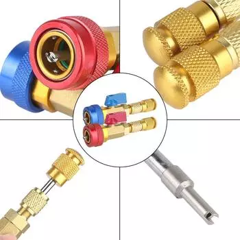 Инструмент для охлаждения Адаптер безопасности Клапан R340A Ремонт кондиционера и фторид Инструмент высокого и низкого давления Аксессуар Наполнитель Соединение