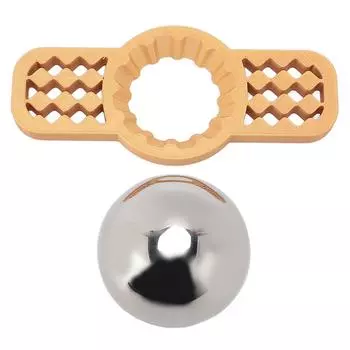 Инструмент для охлаждения кофе со съемной подставкой, многоразовый шарик для охлаждения кофе из нержавеющей стали для разблокировки Yellow