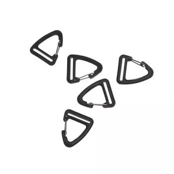 Инструмент для отдыха на природе Пластиковый сплав Пружина оттяжки Зажим Треугольный карабин Брелок Пряжки для ремня Крючки 2pcs