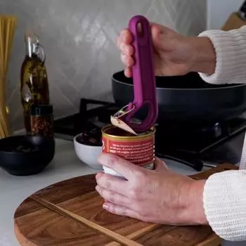 Инструмент для открывания банок с кольцом J-образной формы, удобный открывалка для банок с поп-топом фиолетовый