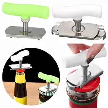 Инструмент для открывания бутылок из нержавеющей стали, ручная банка, открывалка для бутылок, гаджет, регулируемая вращающаяся открывалка для бутылок, аксессуары для домашнего гаджета зелёный