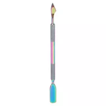 Инструмент для отодвигания кутикулы скошенной формы из нержавеющей стали, двухсторонний инструмент для отодвигания кутикулы скошенной формы, маникюрный инструмент