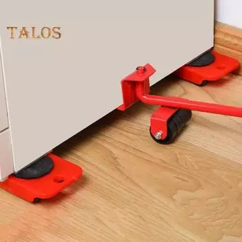 Инструмент для перемещения мебели Грузоподъемность 220 фунтов Портативный инструмент для перемещения мебели Слайдеры с регулируемой высотой подъемного инструмента Рычаг чёрный