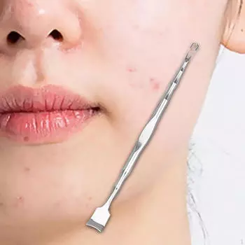 Инструмент для подготовки пор, портативный очиститель для лица с двойной головкой, лопатка для чистки лица
