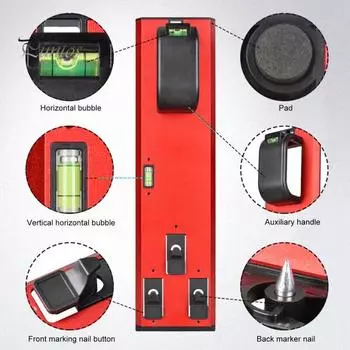 Инструмент для подвешивания картин с дизайном ручки уровня Точное определение положения настенной живописи Уровень рамки для фотографий Линейка Духовой уровень жёлтый