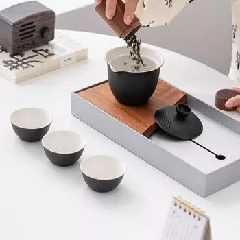 Инструмент для приготовления чая, чайный сервиз кунг-фу, керамический чайник, портативный дорожный чайный сервиз, любитель чайной культуры