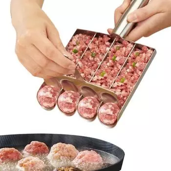 Инструмент для приготовления фрикаделек из нержавеющей стали Ручной антипригарный прибор для приготовления фрикаделек Портативный инструмент для приготовления фрикаделек Экономит время