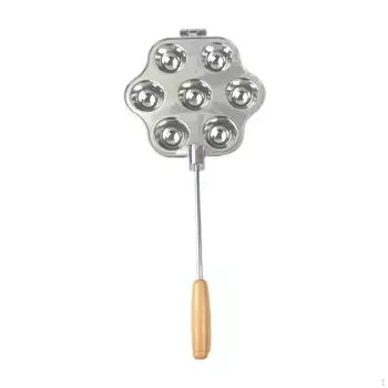 Инструмент для приготовления кексов с 7 отверстиями и длинной ручкой, легкий алюминиевый сплав, мини-торт