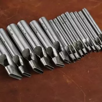 Инструмент для пробивки кожи Плоский пробойник DIY Ручной инструмент Ремень Кожа 45# Сталь Плоский овальный пробойник для ремня Закругленный угловой пробойник