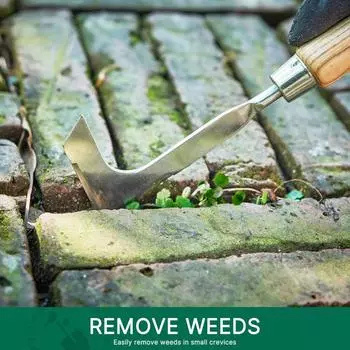 Инструмент для прополки щелей, садовая ручная газонокосилка с деревянной ручкой, садовый инструмент для газона и двора