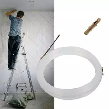 Инструмент для протяжки кабеля электрика 10 метров нейлоновая выдвижная пружина 3 мм толщина кабеля помощник для монтажа проводки в стене