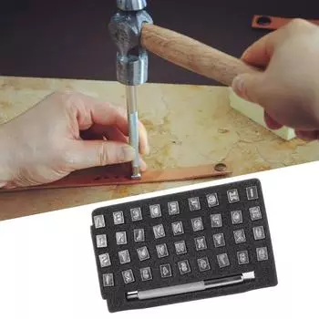 Инструмент для работы с кожей Инструменты для работы с кожей Инструмент для штамповки по коже Набор для штамповки по алфавиту для самостоятельной работы Набор дыроколов 33 шт./37 шт. 26 заглавных букв +10 цифр A Version