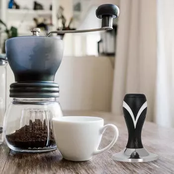 Инструмент для распределения кофе Темпер Бариста Распределитель порошка Плоская ручка основания 51mm