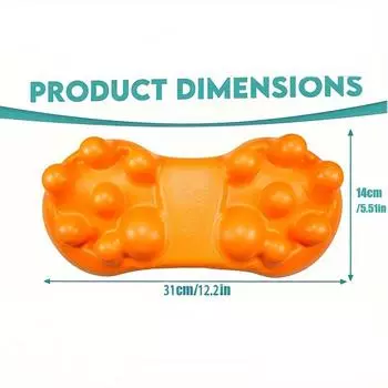 Инструмент для растяжки грушевидной мышцы при ишиасе и болях в пояснице - 14-точечный массажный ролик для расслабления глубоких тканей мышц, ягодичных, крестцово-подвздошных суставов оранжевый