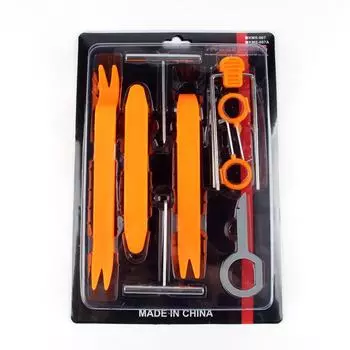 Инструмент для разборки автомагнитолы: пластиковый ломик для снятия двери и навигационной панели, разборки внутренней пряжки и коромысла. 12pcs