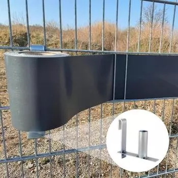 Инструмент для разматывания полосок защитного экрана из ПВХ Инструмент для монтажа защитного экрана на заборе Диспенсер для полосок защитного экрана на садовом участке серебряный