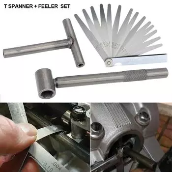 Инструмент для регулировки клапана двигателя мотоцикла, квадратный шестигранный торцевой ключ T, гаечный ключ для винтов клапана 8 мм, 9 мм, 10 мм, щуп 0,02–1 мм