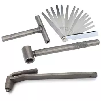 Инструмент для регулировки клапана двигателя мотоцикла, квадратный шестигранный торцевой ключ T, гаечный ключ для винтов клапана 8 мм, 9 мм, 10 мм, щуп 0,02–1 мм