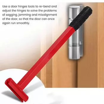 Инструмент для регулировки шарниров, прочный стальной гаечный ключ для шарниров с противоскользящей рукояткой для калибра .180 For .180 Gauge красный/чёрный