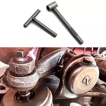 Инструмент для регулировки толкателя клапана, стальной для мотоцикла Gy6 50 150cc, регулировочный ключ, квадратный шестигранный ключ, инструмент для снятия, серебристый чёрный