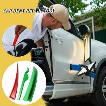 Инструмент для ремонта автомобильных дверей, 3 изогнутых клина для ремонта вмятин, набор инструментов для ремонта кузова автомобиля, инструменты для удаления вмятин на окнах и дверях CHINA