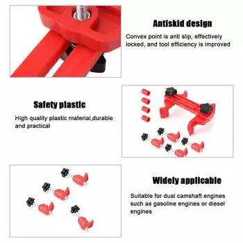 Инструмент для ремонта автомобиля, инструмент для фиксации кулачков двигателя автомобиля, универсальный набор зажимов для кулачков автомобиля, держатель фиксатора распредвала красный