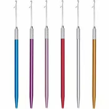 Инструмент для ремонта DIY Прочные спицы для вязания париков Металлические крючки Иглы для вязания дредов Игла для плетения волос Silver