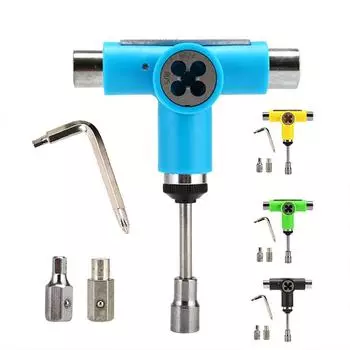 Инструмент для ремонта гаечного ключа с Т-образной втулкой, ключи для длинных досок, алюминиевый сплав, долговечная отвертка, желтый жёлтый