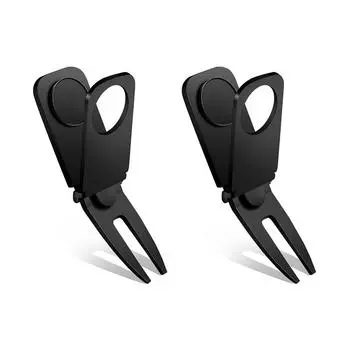 Инструмент для ремонта гольфа 3 в 1 с магнитным маркером для гольф-мяча, подарок для мужчины (черный)