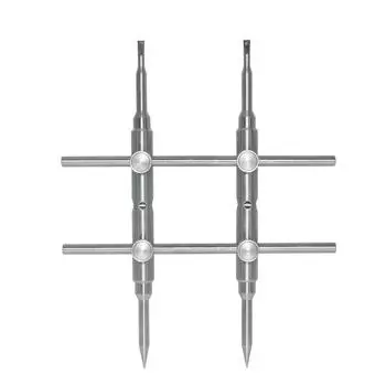 Инструмент для ремонта Инструмент для камеры Съемный инструмент «Крестики-нолики» для объектива камеры с 2 насадками Набор для ремонта объектива серебряный серый