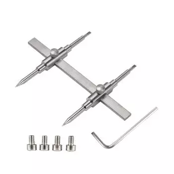 Инструмент для ремонта Инструмент для камеры Съемный инструмент «Крестики-нолики» для объектива камеры Набор для ремонта объектива с двумя наконечниками из 4 шт. серебряный