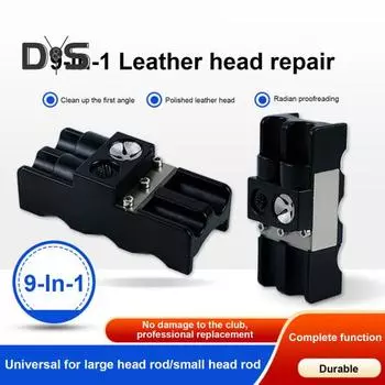 Инструмент для ремонта наконечника кия для бильярда 9-в-1 шлифовальный станок для наконечника кия для бильярда Формовщик кия для бильярда Полировщик Портативные аксессуары для бильярдных киев чёрный