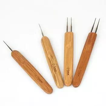 Инструмент для ремонта Прочный плетеный инструмент для плетения волос Игла для вязания крючком Крючок для дредов Парик иглы для вязания крючком 0.75mm-1 Hook