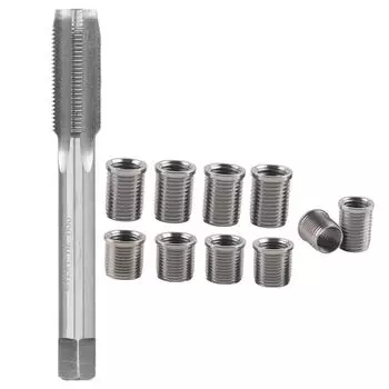 Инструмент для ремонта резьбы свечи зажигания Болт M10x1.0 + Метчик M12x1.0 Комплект крепежных деталей для автомобильных аксессуаров