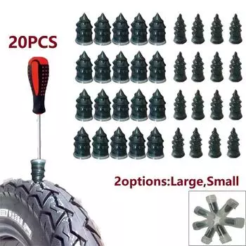 Инструмент для ремонта резиновых гвоздей для шин, бескамерный вакуумный, высокое качество 20pcs Mixed