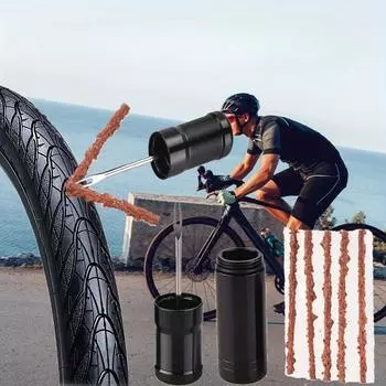 Инструмент для ремонта велосипеда Вилка Дрель Вакуумный ремонт шин Портативная аварийная полоска для ремонта шин чёрный