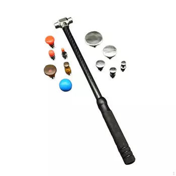 Инструмент для ремонта вмятин без покраски кузова, молоток, легкий универсальный с головками для металла Set D