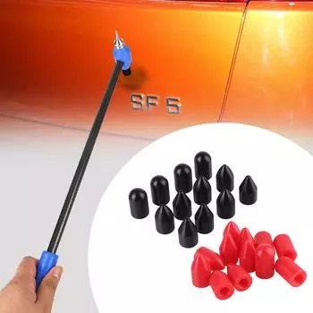Инструмент для ремонта вмятин на автомобиле, 12 шт., автомобильные аксессуары, беспокрасочный инструмент M8 M6, сменная головка для молотка, инструмент для ремонта вмятин на верхней ямке Red