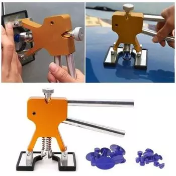 Инструмент для ремонта вмятин на автомобиле, набор для ремонта вмятин на кузове автомобиля, съемник вмятин на автомобиле с 18 язычками, подъемник вмятин на кузове автомобиля для гладких поверхностей чёрный