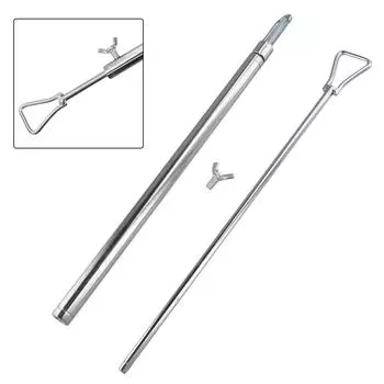 Инструмент для ремонта вмятин на автомобиле, серебристый крюк из нержавеющей стали, подъемная штанга для капота автомобиля, растягивающаяся опорная штанга, инструмент для автомобильной двери, багажника CHINA