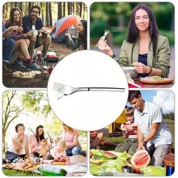 Инструмент для резки арбуза, чтобы резать и есть арбуз, нарезка и нарезка кубиками, разделитель из нержавеющей стали, креативная вилка для резки фруктов, вилка для арбуза серебряный