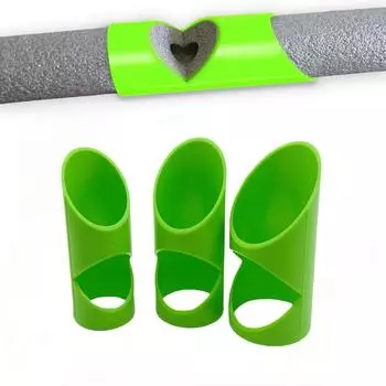 Инструмент для резки пенопластовых труб - приспособление для резки изоляции в 3 моделях, для изоляции труб в домах (41,46,53мм-3шт) Small Size зелёный