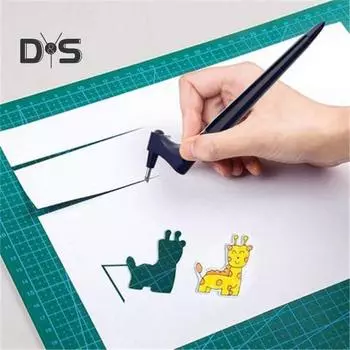 Инструмент для резки поделок Ручка с эргономичной ручкой Вращающееся на 360 градусов лезвие Ручка-резак из нержавеющей стали Инструмент для вырезок из бумаги Инструмент для поделок своими руками белый