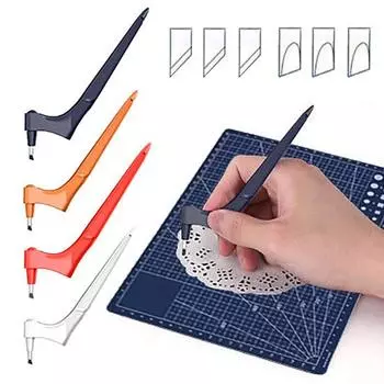 Инструмент для резки поделок с вращающимся на 360 градусов лезвием, резак для бумаги с гравировальными головками 15/45 градусов, трафарет для скрапбукинга, резак для поделок своими руками