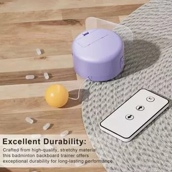 Инструмент для самообучения для бадминтона, портативное автоматическое тренировочное устройство для бадминтона, оборудование для тренировок в помещении с дистанционным управлением белый