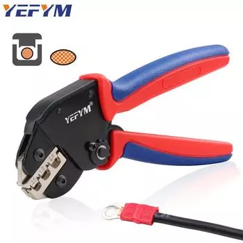 Инструмент для щипцов проводов, щипцы для изолированных клемм с храповым механизмом для проводов 23–13 AWG, доступны для изолированных нейлоновых разъемов и разъемов электрических проводов